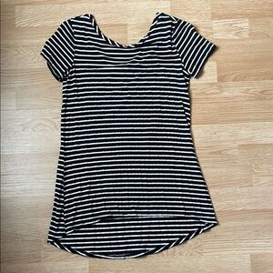 Striped Black and White Women's Top